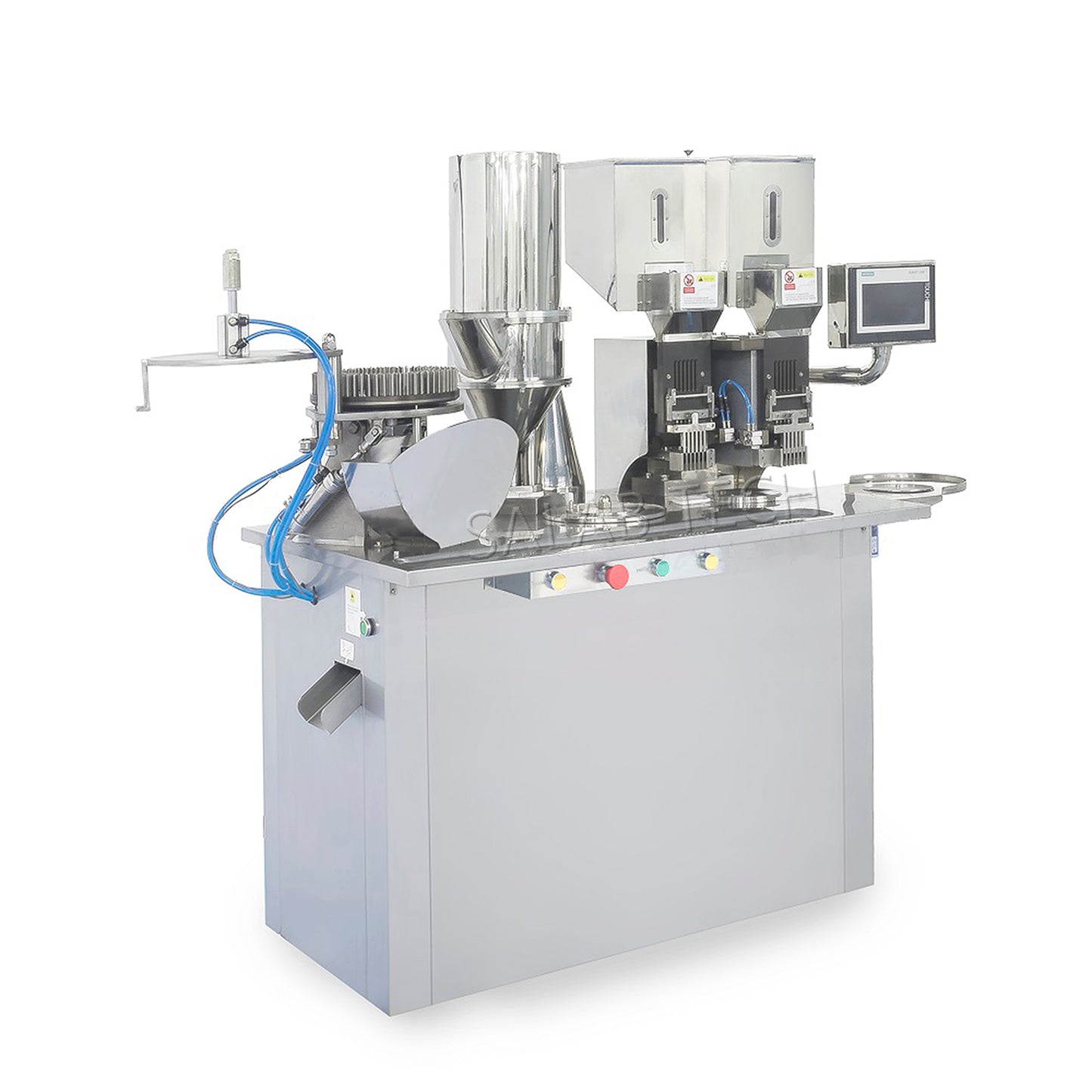 Double head semi automatic capsule filling machine
